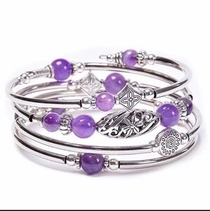 Amethyst Wrap Bracelet